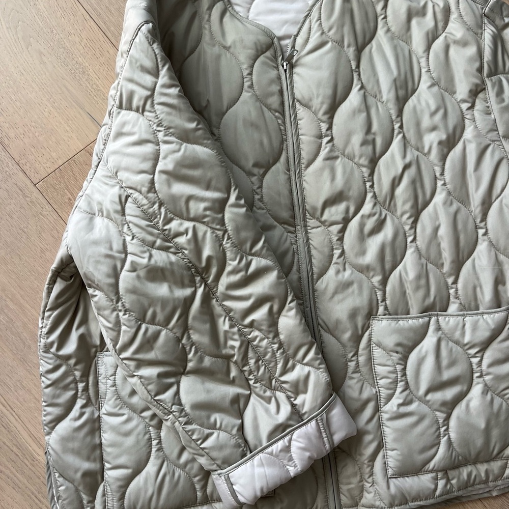 Zara Beige Quilted Puffer Jacket - Picture 3 of 4